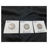 VINTAGE BUFFALO NICKELS / 3 PCS
