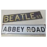 VINTAGE 'STREET ' SIGNS / WALL  / 2 PCS