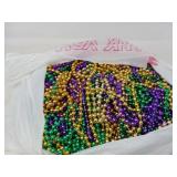 BAG OF COLORFUL MARDI GRAS STYLE BEADS