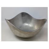 SILVER-TONED CAST METAL BOWL