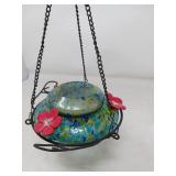 GLASS HUMMINGBIRD FEEDER