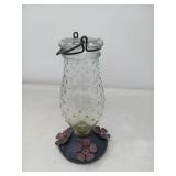 GLASS HUMMINGBIRD FEEDER