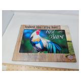 NEW TEMPERED GLASS CUTTING BOARD 12X16 ROOSTER