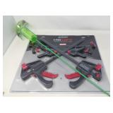 NEW 6-PIECE CLAMP SET & RAIN GAUGE