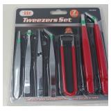 NEW / TWEEZER SET / 7 PCS