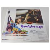 8 MOVIE LOBBY CARDS 11X14 PERMISSION TO KILL 1975