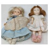2 VINTAGE PLASTIC DOLLS APROX 8'