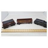 3 MODEL TRAIN CARS LIONEL K-LINE