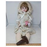 VINTAGE BISQUE DOLL 32' MARKED STEINER