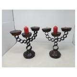 DECORATIVE CANDLEABRA / 2 PCS / USED