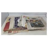 STACK OF SPORTS EPHEMIRA, NEWSPAPERS
