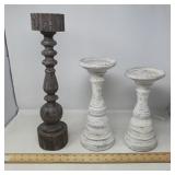 3 PILLAR CANDLE STANDS 11', 13', 18'