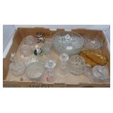 VINTAGE CLEAR PRESSED GLASS LOT