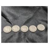 VINTAGE BUFFALO NICKELS / 5 PCS '