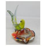 VINTAGE WALES GLASS BIRD / ASHTRAY