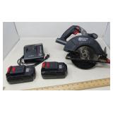 PORTER CABLE ROTARY SAW W/ BATTERIES