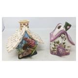 CERAMIC CANDLE HOUSES / 2 PCS