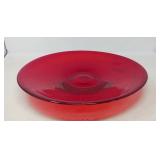 14' RED GLASS DISH 2' X 14'