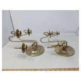 VINTAGE TRIPLE WALL SCONCE CANDLE HOLDERS/ 2
