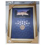 WALL ART COIN COLLECTION DISPLAY / NO COINS INCL