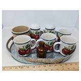 GALVANIZED METAL SERVING TRAY / PLUS