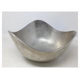 SILVER-TONED CAST METAL BOWL