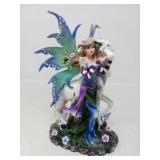 'SPRING FAIRY WITH UNICORN / FIGURINE