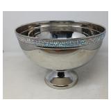 SILVER TONE PUNCH BOWL 9 X 12