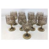 VINTAGE 1970'S LIBBEY PRADO PATTERN WINE GOBLETS