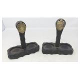 VINTAGE SPANISH STYLE BRUTALIST CANDLE HOLDERS / 2