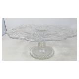 GLASS CAKE PRESENTATION PLATE 6 X 13