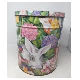 DECORATIVE CANISTER TIN / RABBITS DESIGN