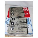 4 METAL STREET SIGNS