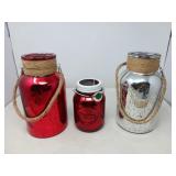 VINTAGE LOT OF HANGING JARS / 3 PCS