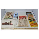 VINTAGE MODEL TRAIN EPHEMERA LOT
