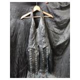 BLACK LEATHER STYLE HALTER CORSET TOP/ NEW