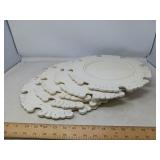 PIER 1 / ANTIQUED WHITE ARTISAN WOOD CHARGERS / 5