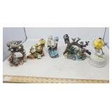 5 CERAMIC BIRD FIGURES