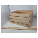 UNFINISHED WOODEN CRATE