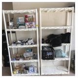 2 WHITE SHELVES WITH LIGHTBULBS ++