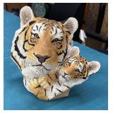 ROSIN TIGER AND CUB FIGURINE