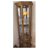 CURIO CABINET WITH CONTENTS