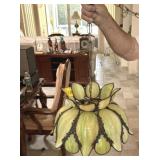 LEADED GLASS SWAG LAMP