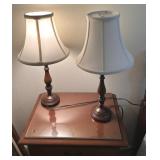 PAIR OF SMALL LAMPS