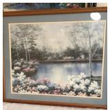 GLASS FRAMED LAKE PRINT