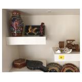 SHELF LOT: MISC. AND VASE