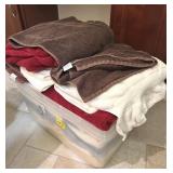 LARGE BASKET OF TOWELS