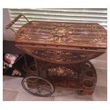 TEA CART WITH FLOWER DESIGN