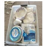 TUB OF PAPER KITCHENWARE ETC