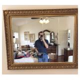 LARGE GOLD FRAMED MIRROR